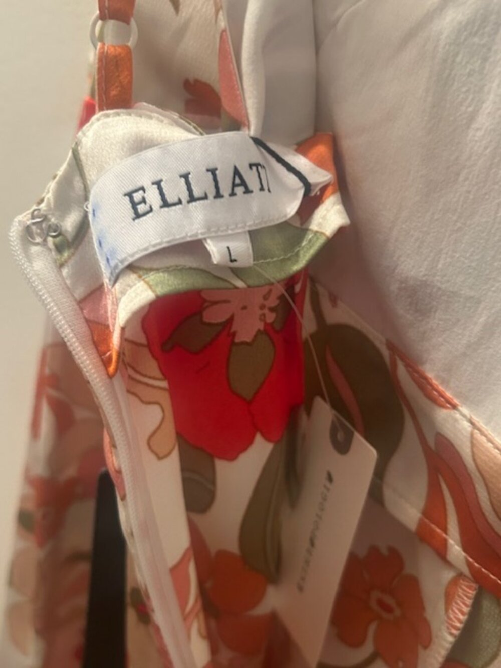 Anthropologie Elliatt Heliconia Bold Floral Flowing Ruffle Low Back Jumpsuit NWT - Picture 3 of 16